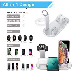 Kertxin Wireless Charger,4 in 1 Charging Station with USB Charging for Apple Watch 5 4 3 2 1,AirPods Pro/2/1,iPhone 11/11 Pro Max/XR/XS Max/XS/X/8/8P