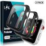 [2 Pack] L K Case for Apple Watch 38mm Series 1/2/3 Built-in Tempered Glass Screen Protector, All-Around Ultra-Thin Bumper Full Cover Hard PC Protective Case for iWatch 38MM - Black