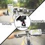 Bike & Motorcycle Phone Mount, Adjustable Anti Shake Metal Bicycle Motorcycle Phone Holder for iPhone X/XR/XS/8/7/6 Plus Samsung Galaxy S9/S8/S7/S6 GPS, Holds Devices up to 3.7" Width (Black)
