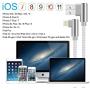 90 Degree iPhone Charger 10 ft Lightning Cable 10 Foot Right Angle iPhone Cable Fast Charging iPhone Nylon Braided Charger Cord Compatible with iPhone/iPad/iPod 3 Pack (Silver White,10ft)