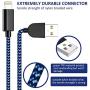 iPhone Charger, MFi Certified Lightning Cable 5Pack Durable Fast Charger KRISLOG Nylon Braided USB Fast Charging&Syncs Cord Compatible iPhone 11 Pro Xs MAX XR 8 8 Plus 7 7 Plus 6s 6s Plus SE