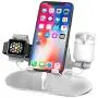 3 in 1 Aluminum Charging Stand for Apple Watch : Charger Stand Charging Station Dock for iWatch Series 5/4/3/2/1,AirPods, iPad, iPhone 11/11 Pro/Xs/X Max/XR/X/8/8Plus/7/7 Plus /6S /6S Plus