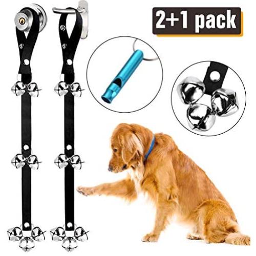 2 Pack Dog Doorbells Premium Quality Training Potty Great Dog Bells Adjustable Door Bell Dog Bells for Potty Training Your Puppy The Easy Way - Premium Quality - 7 Extra Large Loud 1.4 DoorBells