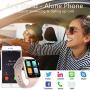 Sazooy Smart Watch, Fitness Trackers Touch Screen Smartwatch Fitness Watch with Camera Pedometer Sleep Monitor Music Player SIM SD Card Slot Compatible iOS Android Phones Men Women (Pink)