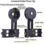 Universal Telescope Phone Mount, Binoculars Phone Mount for Photographing- Quick Set-up Smartphone Mount for Binoculars Monocular Spotting Scopes Telescopes Microscope