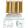 TOZO Antenna Signal Range Booster Parabolic Foldable for DJI Phantom 4 / Phantom 3 Professional/Advanced Inspire 1/2 Controller Transmitter Signal for Extended Extend [Gold]