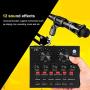 Professional Audio Stereo Headphone Amplifier for Live Streaming, Voice Changer Sound Card with Multiple Sound Effects, Audio Mixer for Music Recording ，Broadcast on Cell Phone Computer Laptop Tablet