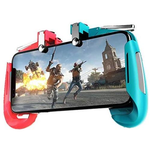 King Shine Mobile Gamepad AK-16 Pubg Remote Controller Gamepad Alloy Metal Triggers L1 R1 Shooting Aim Button Handle Joystick Compatible with All Smartphones Upto 6.5" inch