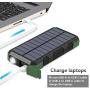 Hiluckey Solar Charger 26800mAh 18W PD USB C Portable Charger with QC 3.0 Waterproof External Battery Pack for iPhone 11, Samsung S10, Huawei, MacBook
