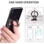 pzoz Metal Cell Phone Finger Ring Stability Holder Back Stand Collapsible Hand Grip Knob Loop Universal Car Mount Hook Kickstand 360 for iPhone Samsung Galaxy Mobile Cute Accessories (Black)