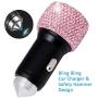 Bling Car Charger Dual Port USB Adapter 5V/2.1A Crystal Decoration Plug for iPhone 11/Xs/Xs max/Xr/X/8/7/6/5,iPad Pro/Air/Mini,Samsung,Galaxy S10/S9/S8/S7/S6,Note 9/8,Cute Car Accessories for Women