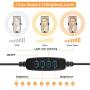 Selfie Ring Light with Tripod Stand & Phone Holder, MOHOO 10 Led Light Ring Makeup Selfie Light Dimmable 3 Light Modes & 10 Brightness for Live Stream YouTube Tiktok Vlog Video Photography