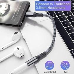 USB C to 3.5mm Adapter (2 Pack),Type C Male to 3.5mm Female Headphone Jack Audio Converter,Aux Cable Cord for Samsung Galaxy S20 Ultra S20+ Plus 20 20+ Note 10 10+,Google Pixel 4 4a 3 2 XL,iPad Pro 11