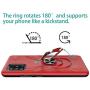 Oleaders for Galaxy A71 5G Case [Not for Verizon A71 5G UW] with Screen Protector, Rotatable Ring Holder Fit for Magnetic Car Mount Case for Galaxy A71 5G - Red