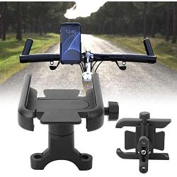 Enrilior Universal Motorcycle Bike Bicycle Cycling Mobile Phone Handlebar Holder Mount Bracket(Black)