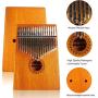 Kalimba Thumb Piano 17 Keys with mahogany Wood Portable Mbira Finger Piano Gifts for Kids and piano Beginners Professional （Matte brown）