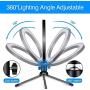 10" Selfie Ring Light，Gugusure Desktop LED Ring Light with Stand Tripod for Makeup & YouTube Video, LED Camera Light with Cell Phone Holder, Mini Dimmable Lamp with 3 Light Modes & 11 Brightness Level