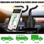 Phone Car Holder TOOVREN Cup Holder Mount Cell Phone/Tablet Cupholder Cradle with Adjustable Gooseneck for Apple iPad Pro/iPhone 11 Pro Max/X/XR/XS Max/8/7 Plus, Samsung Note 10+/s9 Plus/Google Pixel