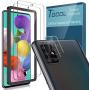 [4 Pack] TOCOL [2 Pack] Screen Protector + [2 Pack ] Camera Lens Protector for Samsung Galaxy A51 Tempered Glass, Case Friendly No-Bubble High Definition Clear