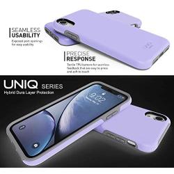 TEAM LUXURY XR iPhone Case, [UNIQ Series] Ultra Defender Shockproof Hybrid Slim Protective Cover Phone Case for Apple iPhone XR 6.1" - Lavender Purple/Gray