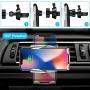 Wireless Car Charger Auto-Clamping Car Mount Air Vent Phone Holder & QC3.0 Car Charger 10W/7.5W/5W Compatible Galaxy S10/S10+/S9,Charging for iPhone 11/11 Pro/11 Pro Max/XSMax/XS/XR/X/8P