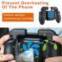 AZFUNN Mobile Game Controller with Charger Cooling Fan for PUBG L1R1 Mobile Game Trigger Joystick