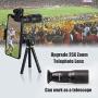 Phone Camera Lens, CESCOM 9 in 1 Cell Phone Camera Lens Kits, 25X Telephoto Zoom Lens, 20X Macro Lens, 120° Wide Angle Lens, 198° Fisheye Lens for iPhone 11 Pro/X/XR/XS Max/8+/7, Google and Android.