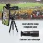 Phone Camera Lens, CESCOM 9 in 1 Cell Phone Camera Lens Kits, 25X Telephoto Zoom Lens, 20X Macro Lens, 120° Wide Angle Lens, 198° Fisheye Lens for iPhone 11 Pro/X/XR/XS Max/8+/7, Google and Android.