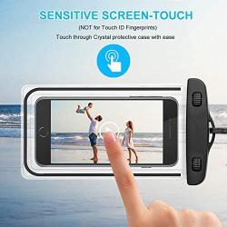 Topwey Waterproof Phone Pouch, 2 Packs Universal Large Waterproof Phone Case for iPhone 11 Pro Max Xs Max Xr x Galaxy S10 S9 up to 6.5", Cell Phone Waterproof Pouch for Swimming Pools Diving Boating