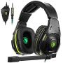 SADES SA-938 Multi-Platform Playstation 4Gaming Headset with Mic 3.5MM Jack in-LINE Volume Control Over-Ear Headphones for New PC/PS4/XboxOne/Smartphones