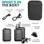 Movo WMX-1-DUO 2.4GHz Dual Wireless Lavalier Microphone System Compatible with DSLR Cameras, Camcorders, iPhone, Android Smartphones, and Tablets (200 ft Audio Range) - Great for Teaching Tutorials