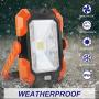Portable LED Work Light,BEIEN Rechargeable Solar Work Lights 4400 mAh,Waterproof COB Flood Light with Magnetic Hanging Hook,30W 1000LM for Car Repairing,Camping,Hiking,Backpacking,Fishing