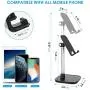 AONKEY Cell Phone Stand, Height Angle Adjustable Desk Phone Holder, Compatible with iPhone 11 Pro Max SE XS XR X 6 6S 7 8 Plus, All Mobile Phones & Other 4-11 inch Devices