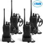 Greaval Rechargeable Walkie Talkies 4 Pack Long Range 2 Way Radio Handheld 16-CH Two Way Radios (Pack of 4)