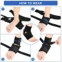 Haofy Ankle Brace Wrap, Adjustable Compression Ankle Support for Man and Woman Foot Stabilizer with Elastic Straps Extra for Sports Protection, Plantar Fasciitis, Sprain Recovery, Chronic Ankle Strain