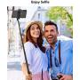 Bluetooth Selfie Stick Tripod, BlitzWolf Mini Extendable Aluminum Selfie Stick with Wireless Remote 270° Rotation for iPhone 11/11 Pro/XS MAX/XR/XS/X/8/8 Plus/7/7 Plus, Galaxy S10 Plus/S9, More(Grey)