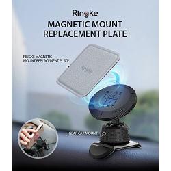 Ringke Magnetic Mount Replacement Metal Plate Kit (6 Pack, 3 Square and 3 Round) 3M Adhesive Pads & Mats for Magnetic Phone Car Mount Holder Cradle (Vent, CD, Windshield, Dashboard) – Assorted Colors