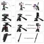 Phone Tripod, 51" Extendable Travel Lightweight Tripod Stand with Carrying Bag, Universal Tripod with Bluetooth Remote, Cell Phone Mount for iPhone Xs/Xs Max/Xr/X/8/8 Plus/Samsung/Android Phone,Camera Phone Tripod, 51" Extendable Travel Lightweight Tripod Stand with Carrying Bag, Universal Tripod with Bluetooth Remote, Cell Phone Mount for iPhone Xs/Xs Max/Xr/X/8/8 Plus/Samsung/Android Phone,Camera