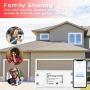 BYF Smart WiFi Garage Door Opener Remote Controller, Smartphone App Control, Compatible with Alexa, Google Assistant, and Siri, No Hub Required (White)
