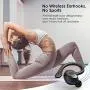 Muzili Bluetooth Earbuds with Charging Case for 36hrs Long Playtime, True Wireless Earbuds with Over-Ear Earhooks for Running, Rope Skipping, Yoga, IPX7 Waterproof, Deep Bass Earphone with Mic, Black