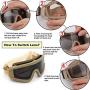Freehawk Tactical Safety Goggles Airsoft Goggles Military Goggles Motorcycle Goggles with 3 Interchangeable Multi Lens for Shooting/Paintbal/Hiking/Skiing/Riding