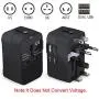 NEWVANGA International Universal All in One Worldwide Travel Adapter Wall Charger AC Power Plug Adapter with Dual USB Charging Ports for USA EU UK AUS European Cell Phone Laptop