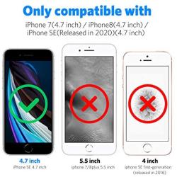 Mkeke Compatible with iPhone SE 2020 Case, iPhone 8 Case, iPhone 7 Case Clear Cases for iPhone SE 2nd Generation, iPhone 8 and iPhone 7