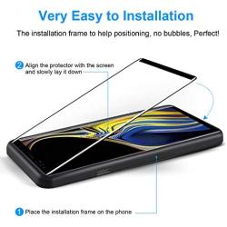 QITAYO Screen Protector for Samsung Galaxy Note 9, [2 Pack] [Full Screen Coverage] [Bubble-Free][Case Friendly] [Alignment Frame] Tempered Glass Screen Protector Compatible with Note9