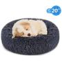 FOCUSPET Dog Bed Cat Bed Donut,Pet Bed Faux Fur Cuddler Round Comfortable for Small Medium Large Dogs Ultra Soft Calming Bed,Self Warming Indoor Sleeping Bed Multiple Sizes (20/24/32/40/46)