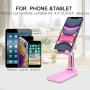 Cell Phone Stand,CreaDream Adjustable Phone Holder, Cradle, Portable Foldable Desktop Stand Compatible with All Smartphone/iPad/Kindle/Tablet/Switch Charging Accessories Desk-Pink