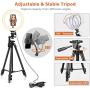 13" Selfie Ring Light with Tripod Stand & Cell Phone Holder for Live Stream/Makeup, Ringlight with Camera Remote for YouTube Tiktok/Photography,164PCS LED Chip Compatible for iPhone 11 Pro MAX Android