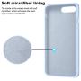 Anuck iPhone 8 Plus Case, iPhone 7 Plus Case, Soft Silicone Gel Rubber Bumper Case Microfiber Lining Hard Shell Shockproof Full-Body Protective Case Cover for iPhone 7 Plus /8 Plus 5.5" - Light Blue