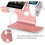 Tranesca 2-in-1 Charging Stand Holder Dock for Apple Watch Series 5 / Series 4 / Series 3 / Series 2 / Series 1 (38mm/40mm/42mm/44mm) and iPhone (Rose Gold -Must Have Apple Watch Accessories)
