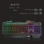 Havit Keyboard Rainbow Backlit Wired Gaming Keyboard Mouse Combo, LED 104 Keys USB Ergonomic Wrist Rest Keyboard, 4800 Dots Per Inch 6 Button RGB Mouse for Windows Gamer Desktop, Computer (Black)